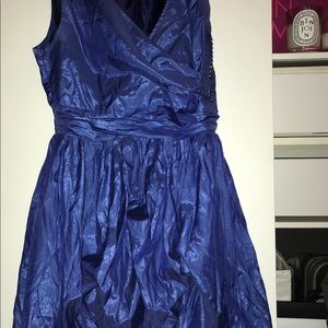 Blue metallic party dress